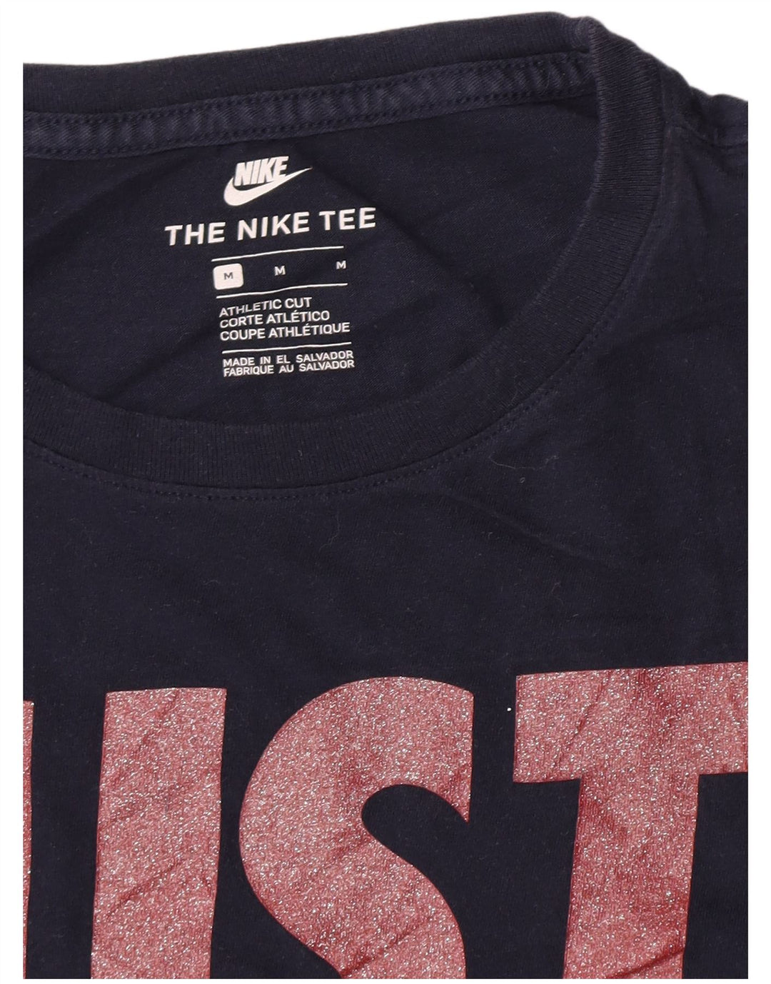 Męski T-shirt Nike Athletic Cut Graphic Top, średni granatowy