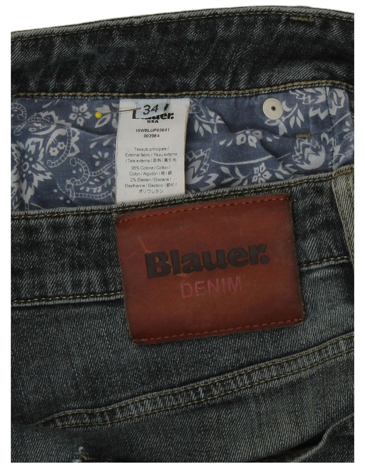 Jeansy męskie Blauer W34 L34 Niebieskie bawełniane