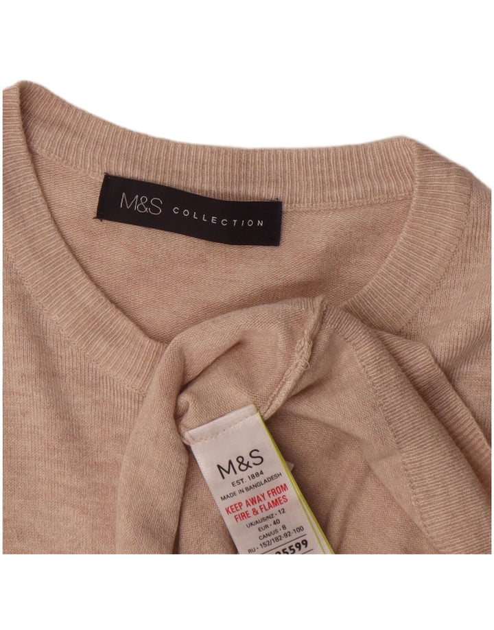 Sweter damski Marks & Spencer Crop Cardigan UK 12, średni, różowy, nakrapiany