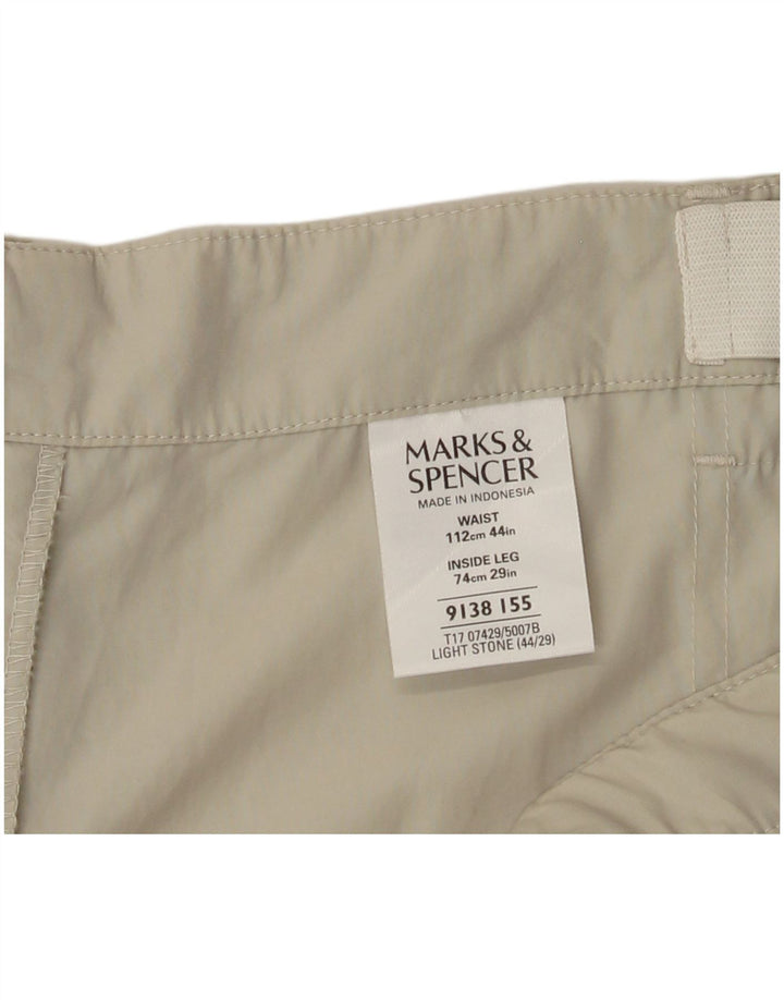 Męskie spodnie cargo Marks & Spencer W44 L29 Beżowy poliamid