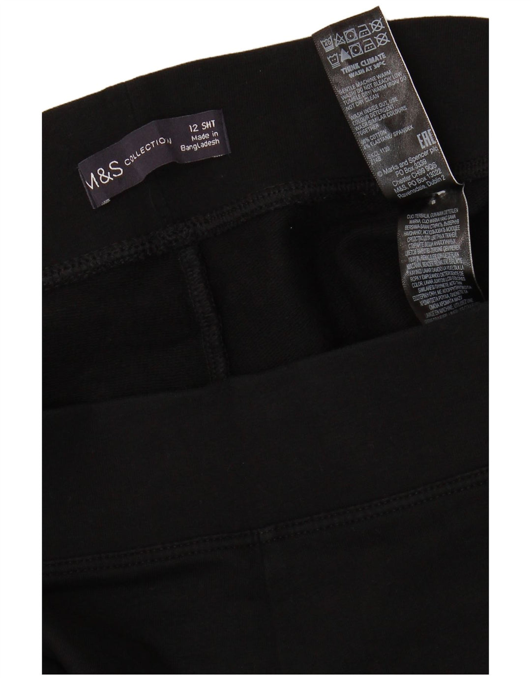 Legginsy damskie Marks & Spencer UK 12, średnie, czarne, bawełniane