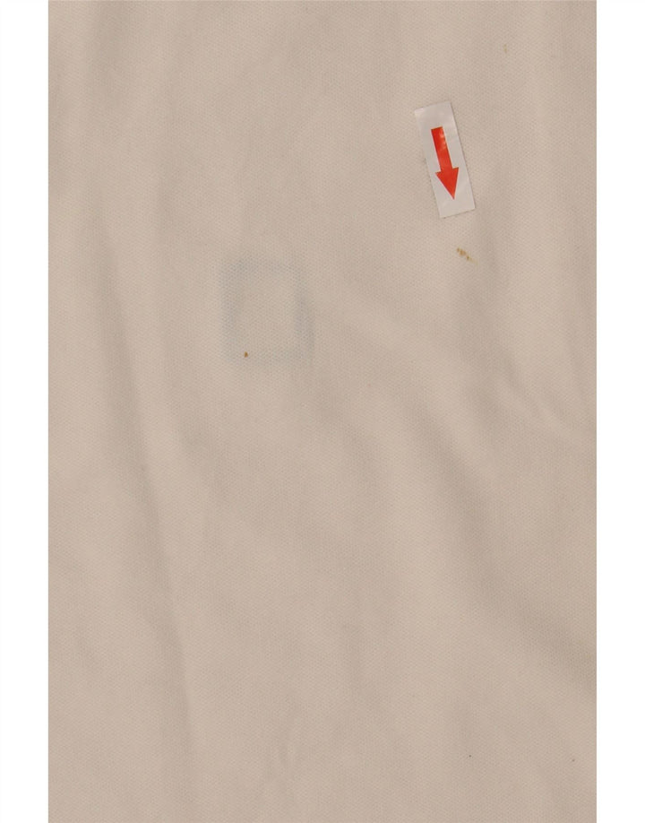 Męska koszulka polo Refrigiwear, mała, biała, bawełniana w bloki kolorów