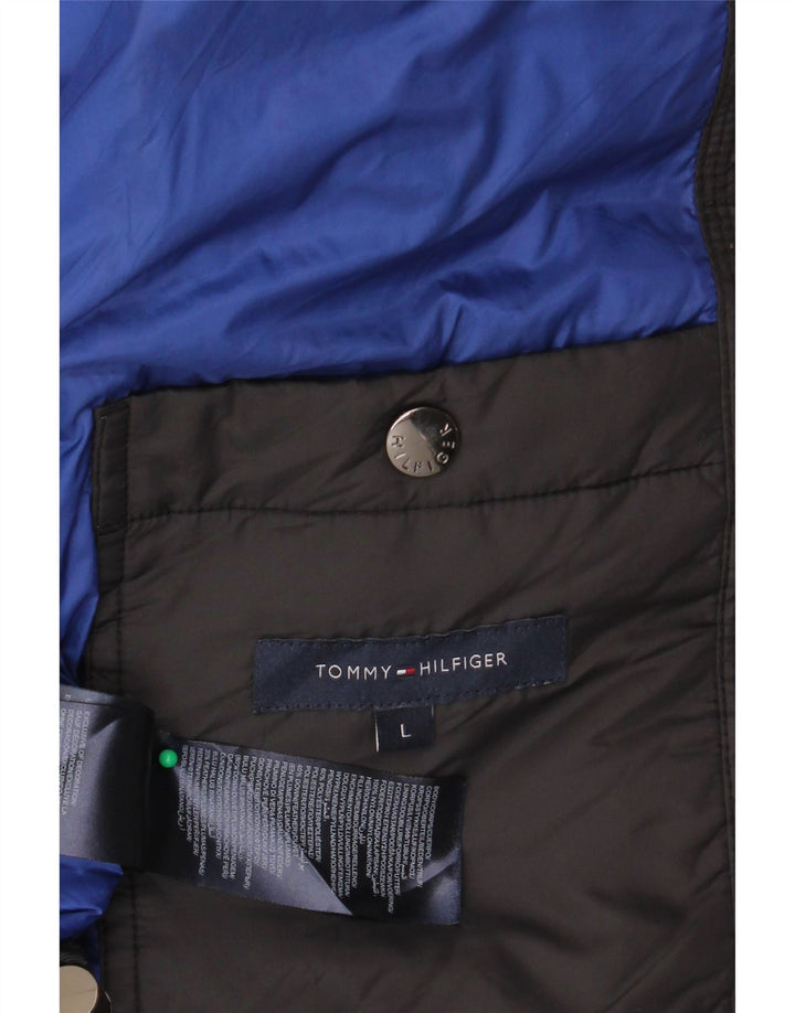 Męska wyściełana kamizelka TOMMY HILFIGER UK 40, duża, czarna, nylonowa