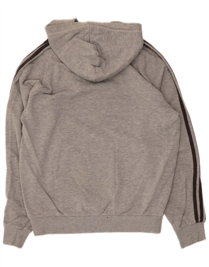Męska bluza z kapturem Adidas, średnia, szara, bawełniana nakrapiana
