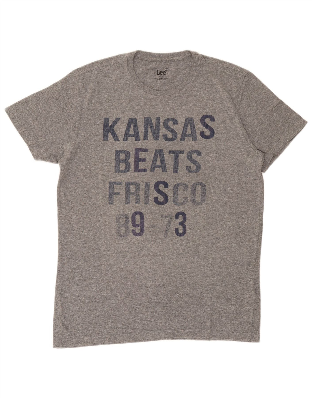 Męski T-shirt Lee Slim Fit z grafiką, góra XL, szara bawełna