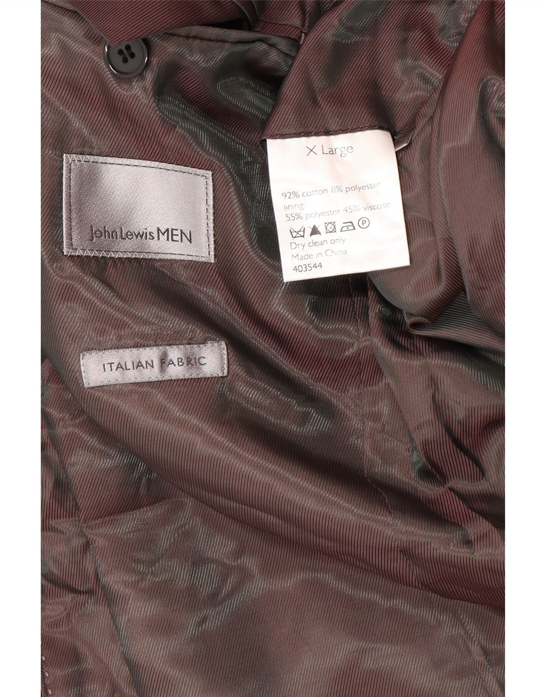 Płaszcz męski John Lewis UK 42 XL, granatowy, bawełniany