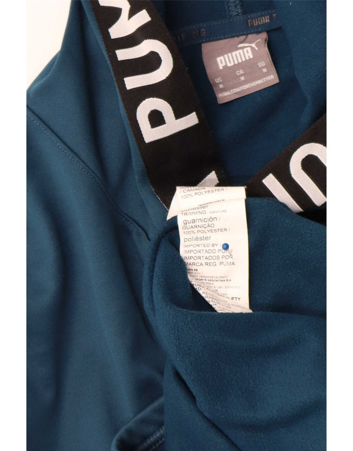 Męski sweter z kapturem Puma z grafiką, średni granatowy, poliester z blokami kolorów