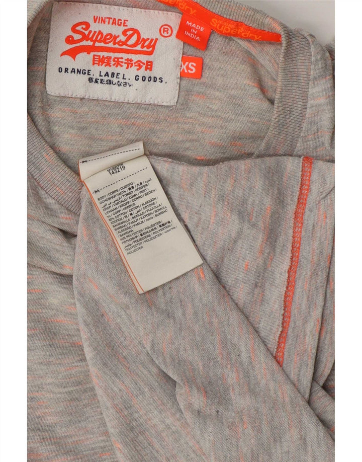 T-shirt męski Superdry Top XS, szara, bawełniana w plamki