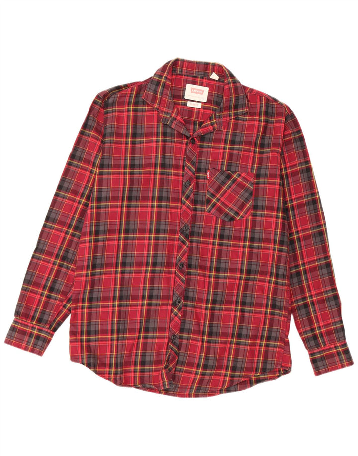 Męska koszula flanelowa Levi's Slim Fit XL w czerwoną kratkę