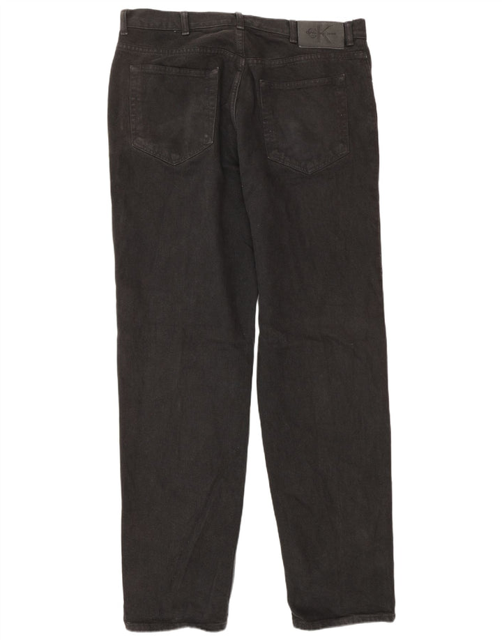 Damskie jeansy zwężane CALVIN KLEIN W36 L34, czarne, bawełniane