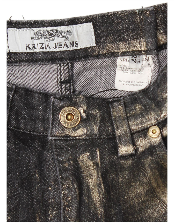 Damskie jeansy Bootcut Krizia Graphic W27 L29 Granatowe, bawełniane