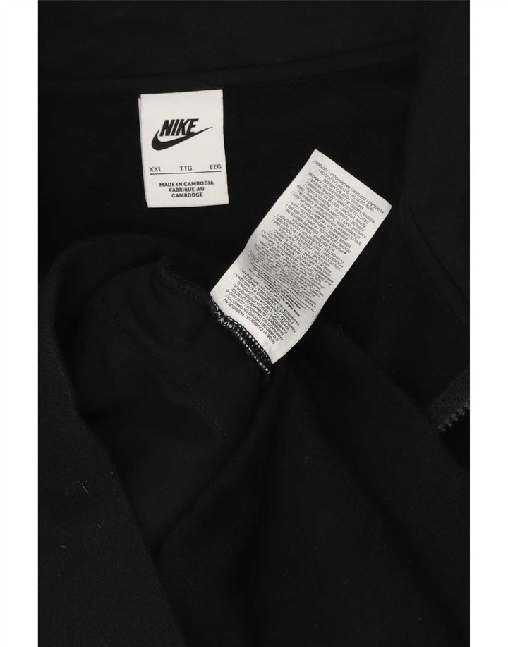 Męski sweter z zamkiem błyskawicznym Nike, 2XL, czarny, bawełniany
