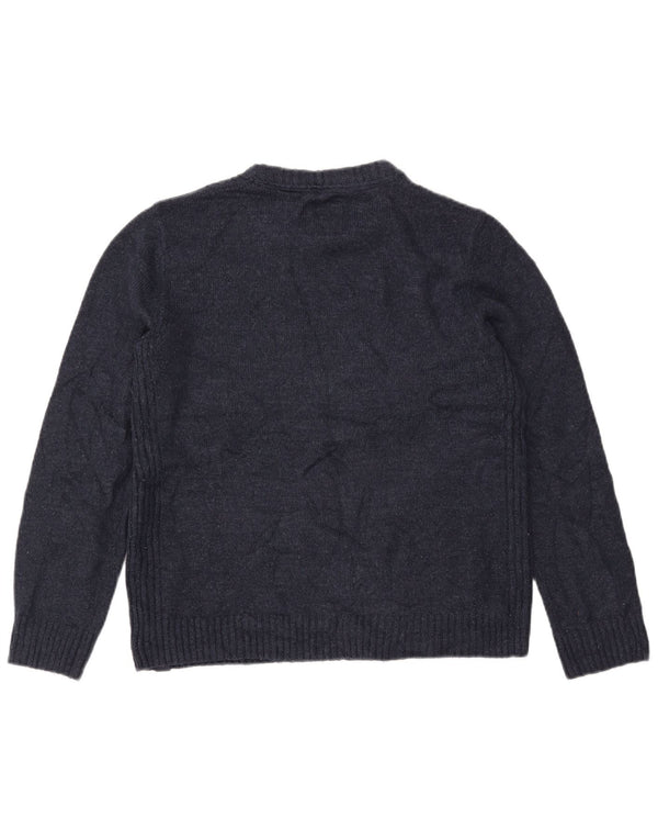 Damski sweter oversize FAT FACE z okrągłym dekoltem UK 10, mały, granatowy