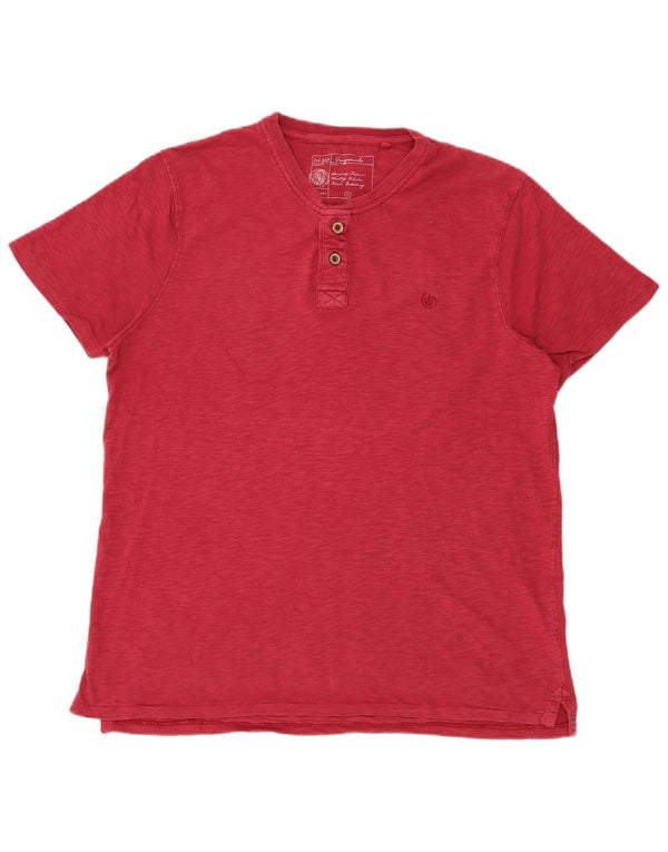T-shirt męski Fat Face, duży, czerwony, bawełniany