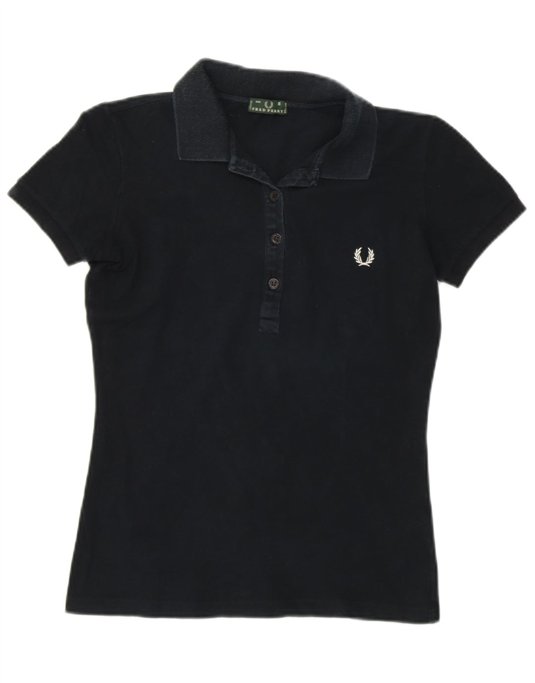 Damska koszulka polo FRED PERRY UK 8, mała, czarna, bawełniana
