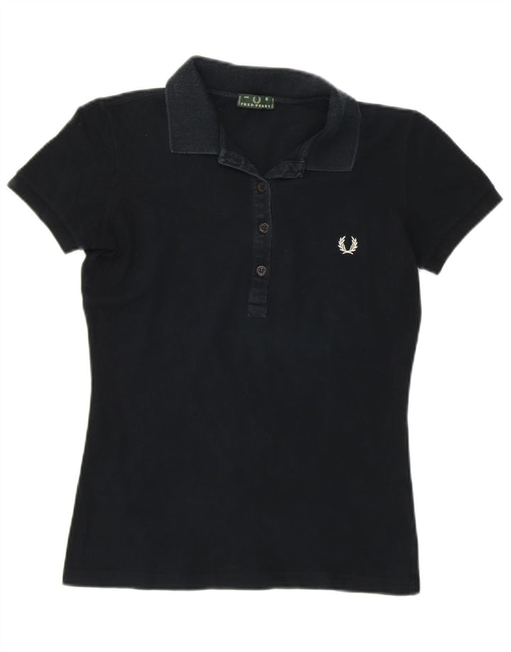 Damska koszulka polo FRED PERRY UK 8, mała, czarna, bawełniana