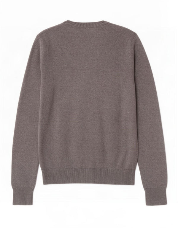 Crew Clothing Męski sweter rozpinany Średni szary, bawełniany