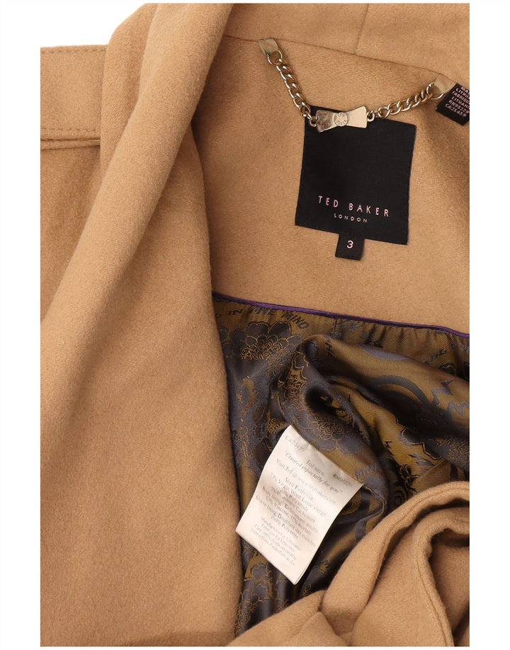 Płaszcz damski Ted Baker, rozmiar 3, średnio beżowy, wełniany