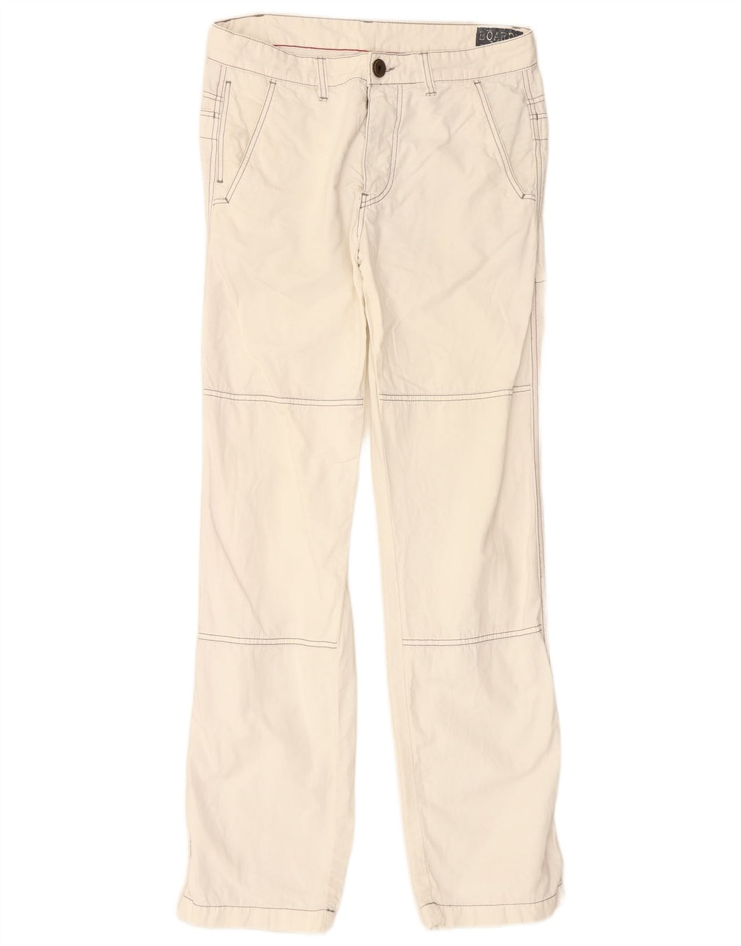 Spodnie męskie VINTAGE o prostym, regularnym kroju W34 L32 Off White
