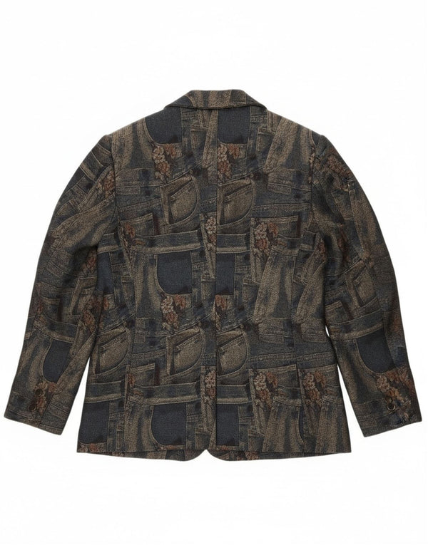 Damska marynarka Carnet zapinana na 3 guziki UK 14 Średni granatowy w kwiaty