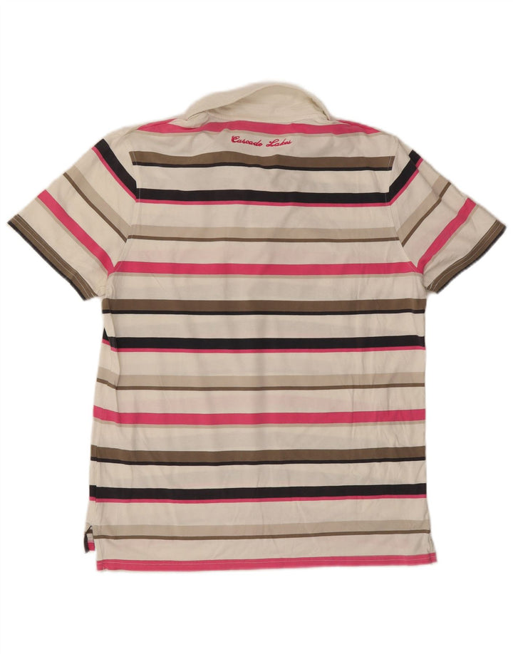 Męska koszulka polo NIKE UK 42/44, duża, bawełniana w kolorowe paski