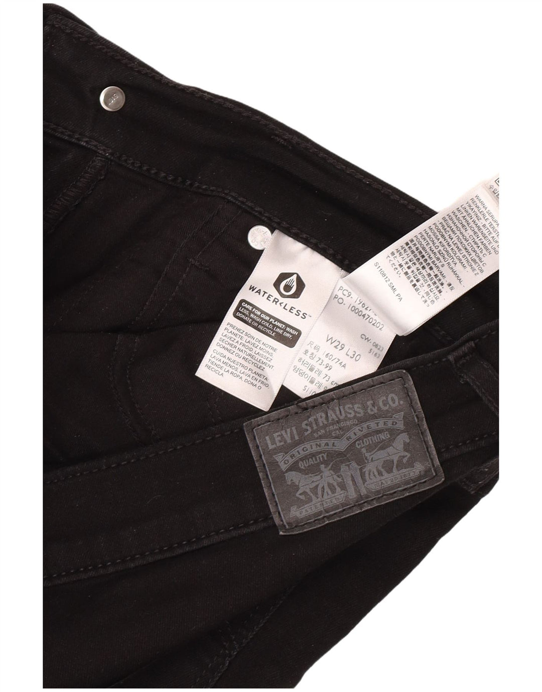 Damskie jeansy Levi's 312 Shaping W29 L30 Czarna bawełna