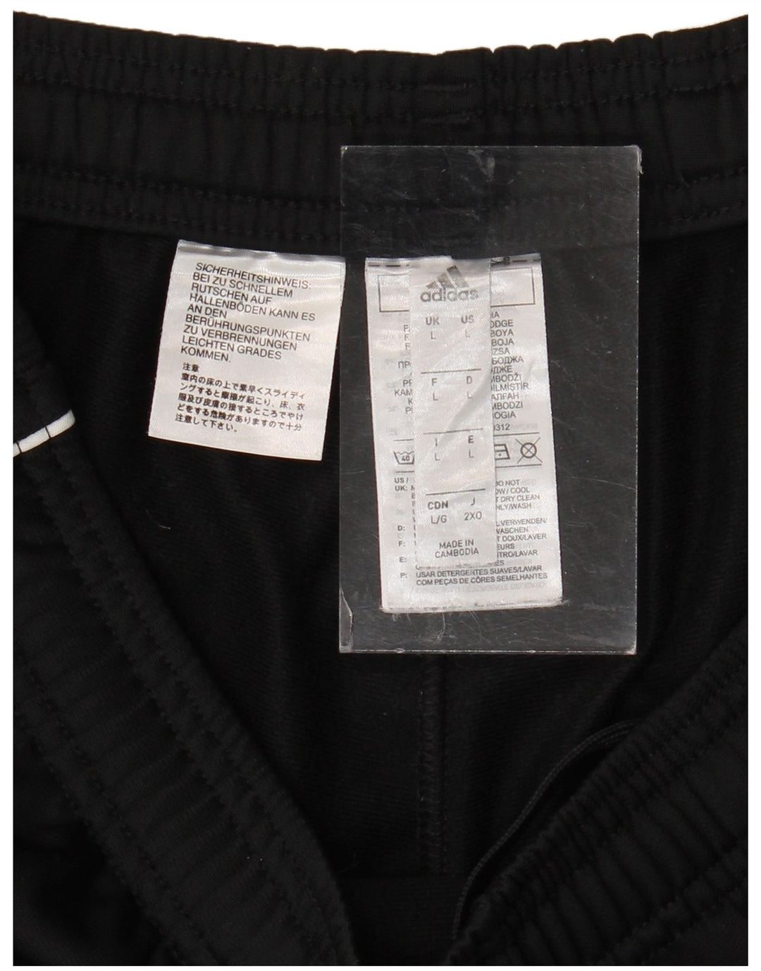 Męskie spodnie dresowe ADIDAS Joggery, duże, czarne, poliestrowe