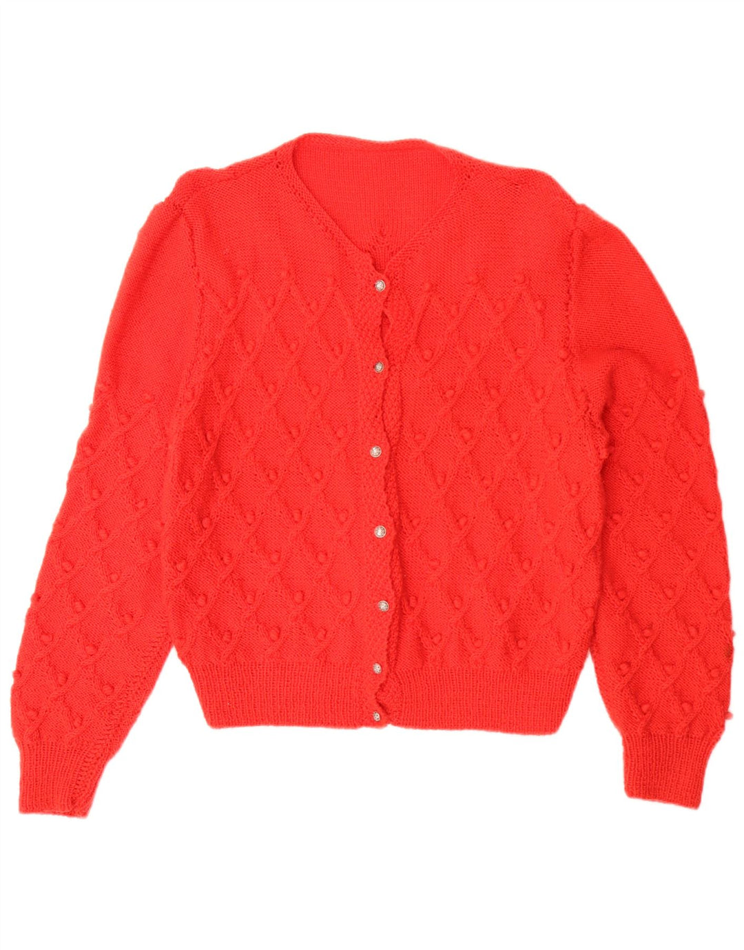 Vintage damski sweter oversize UK 16, duży czerwony