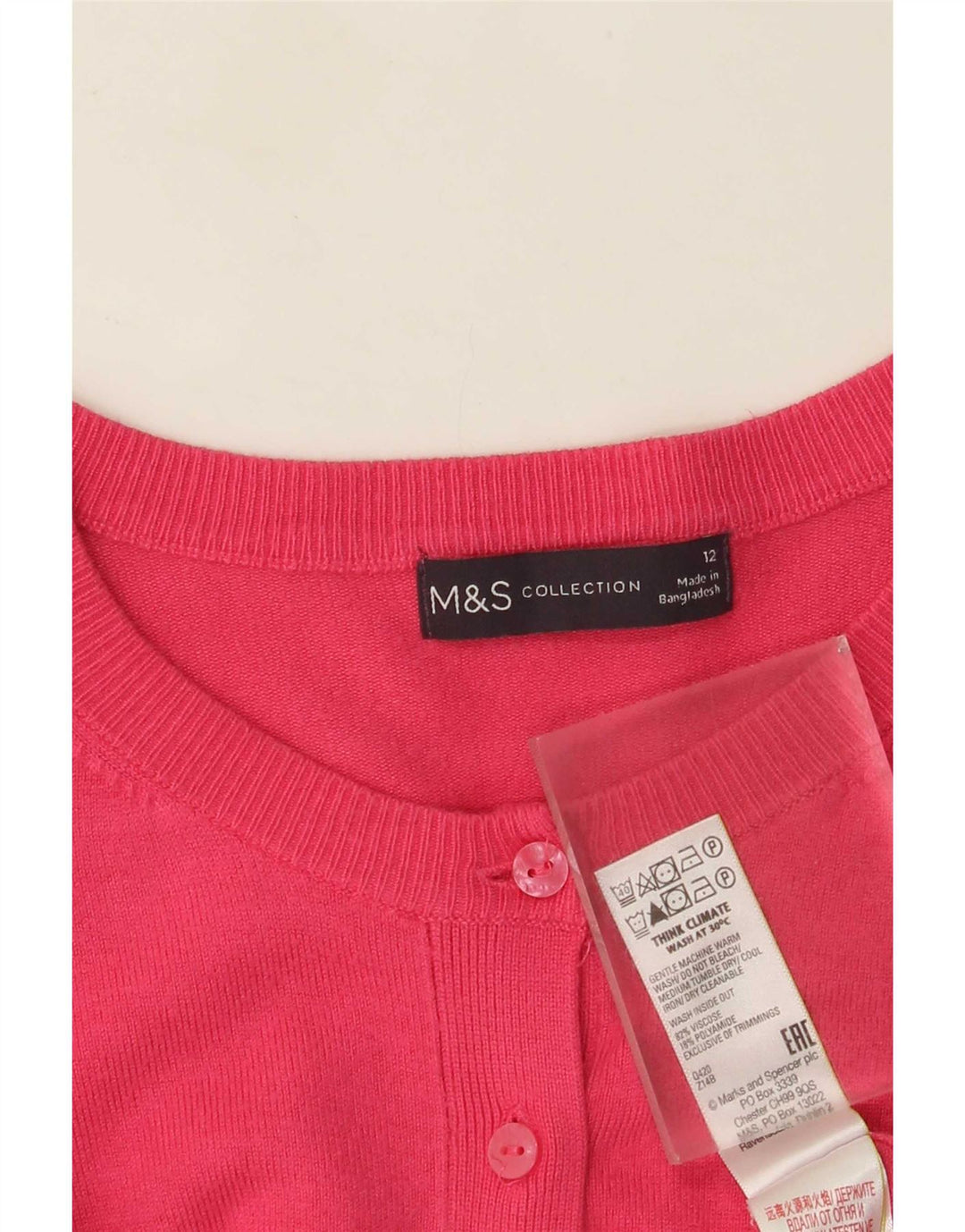 Sweter damski Marks & Spencer UK 12, średnioróżowy, wiskoza