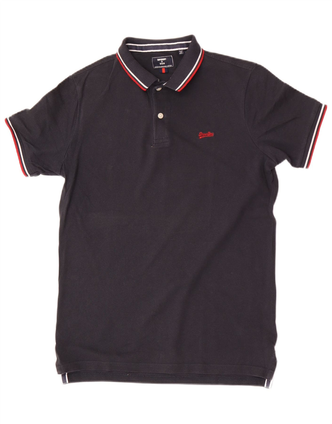 Męska koszulka polo Superdry o regularnym kroju, mała, granatowa, bawełniana