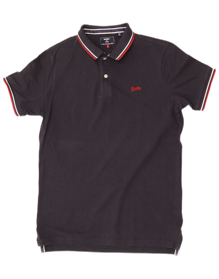 Męska koszulka polo Superdry o regularnym kroju, mała, granatowa, bawełniana