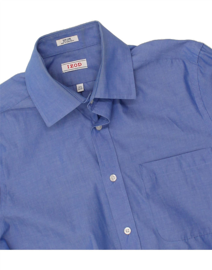 IZOD Mens Shirt Size 14 1/2 Small Blue Cotton Vintage Izod and Second-Hand Izod from Messina Hembry 