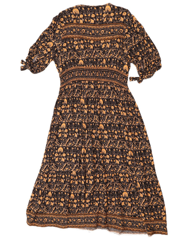 Damska sukienka maxi Monsoon UK 16, duża, wielobarwna, w kwiaty, wiskoza