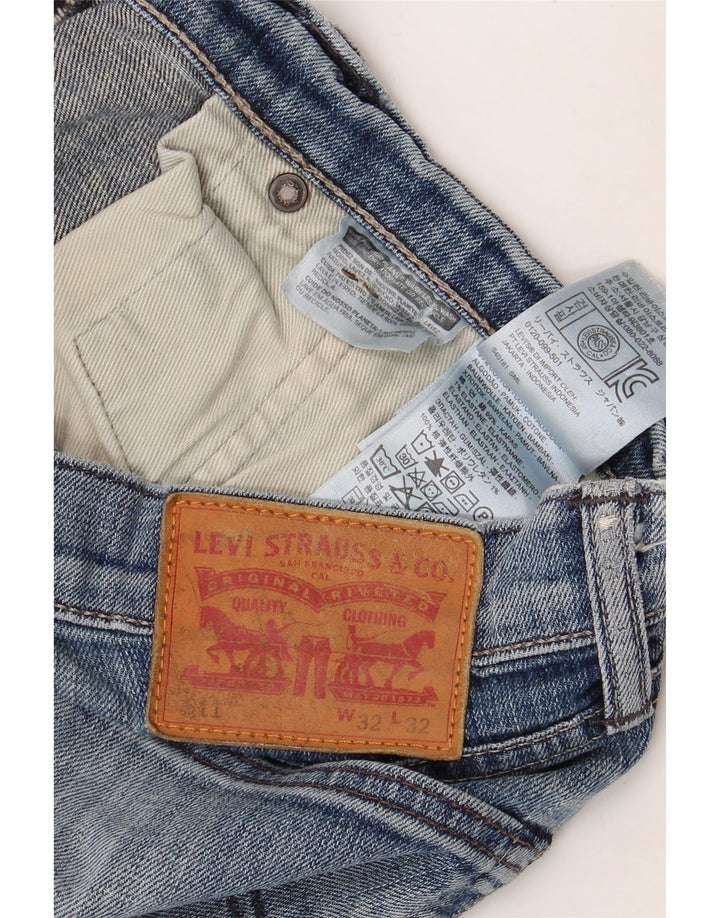 Męskie jeansy LEVI'S 511 Slim W32 L32 Niebieska bawełna