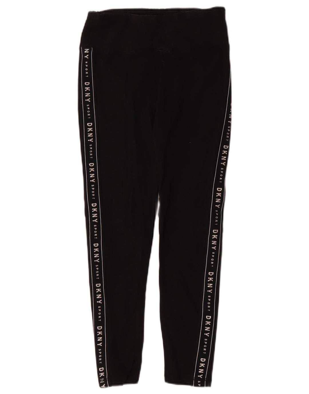 Damskie legginsy Dkny Crop Graphic UK 8 Small, czarne, bawełniane