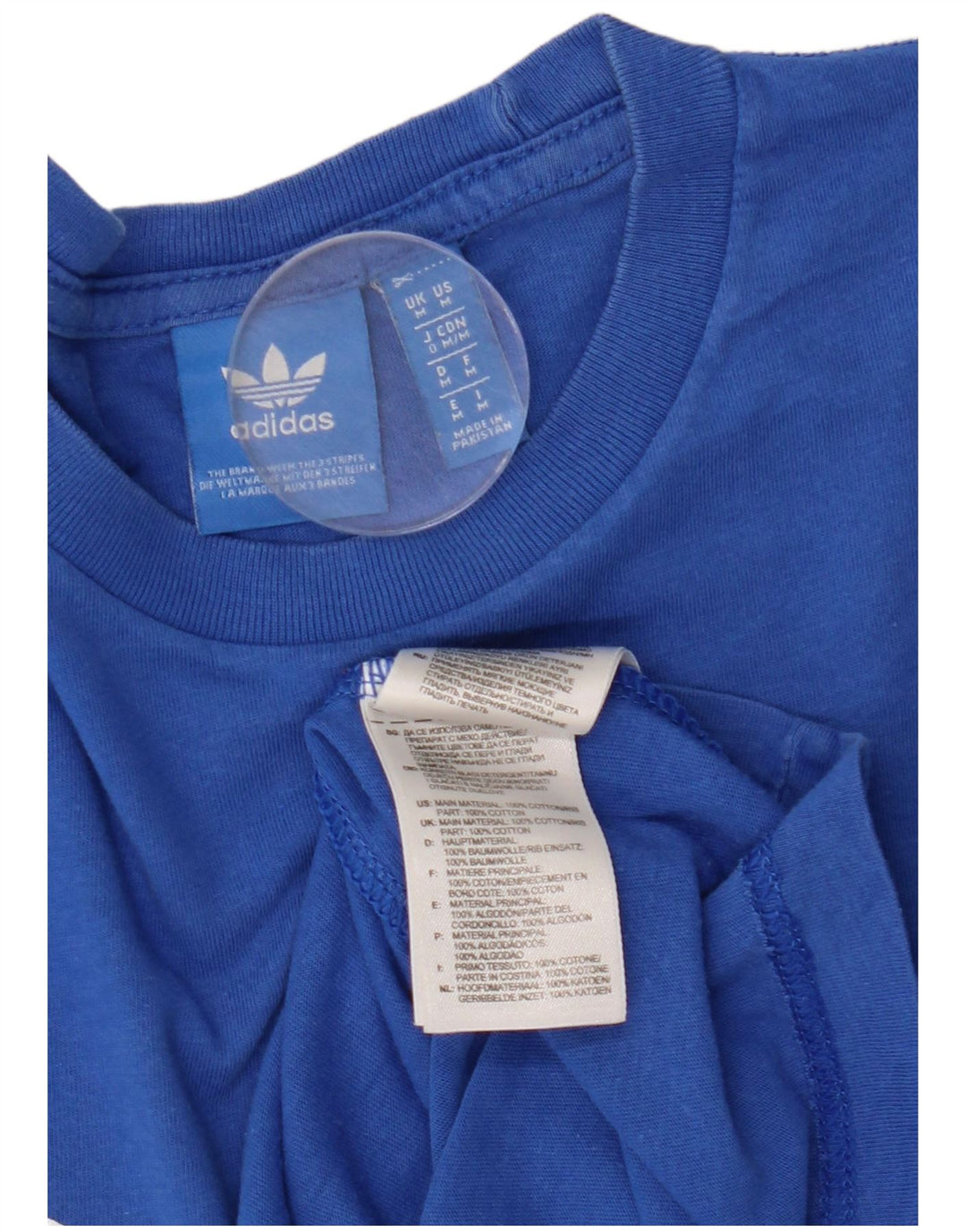 Męska koszulka graficzna Adidas Top Medium Blue Cotton