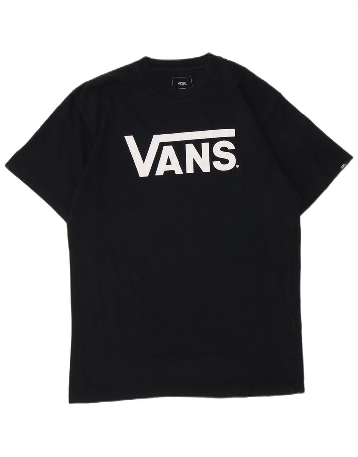 Męski T-shirt Vans o klasycznym kroju z grafiką, średni czarny, bawełniany