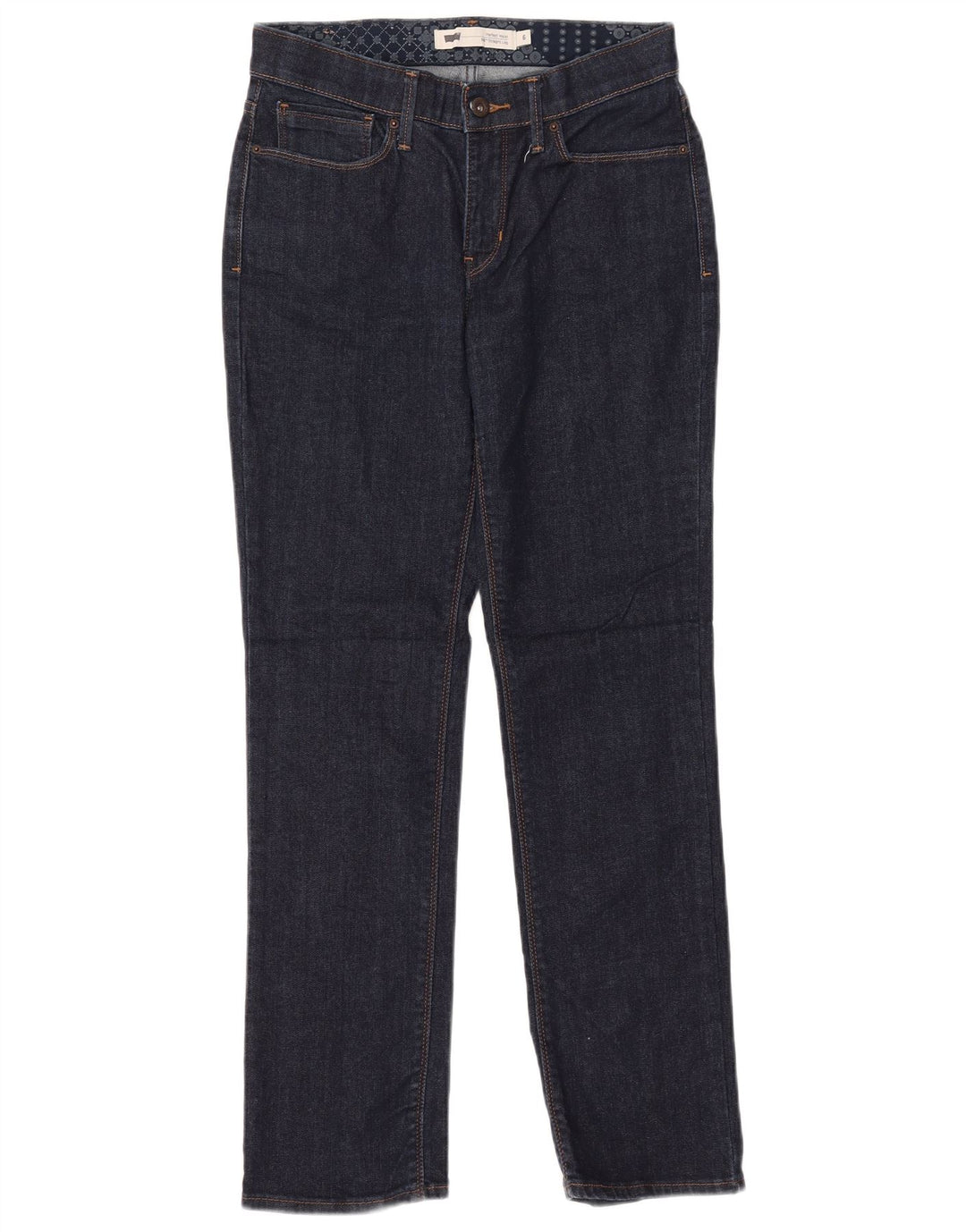 Damskie proste dżinsy Levi's US 6 Medium W28 L30 Granatowa bawełna