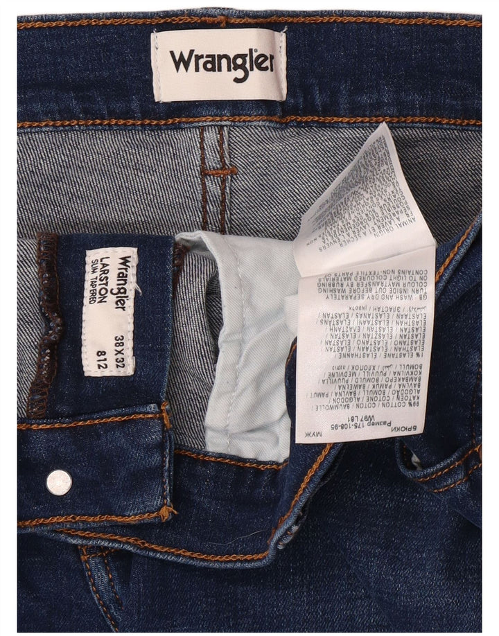 WRANGLER Męskie jeansy Larston Slim Tapered W38 L32 Niebieskie bawełniane
