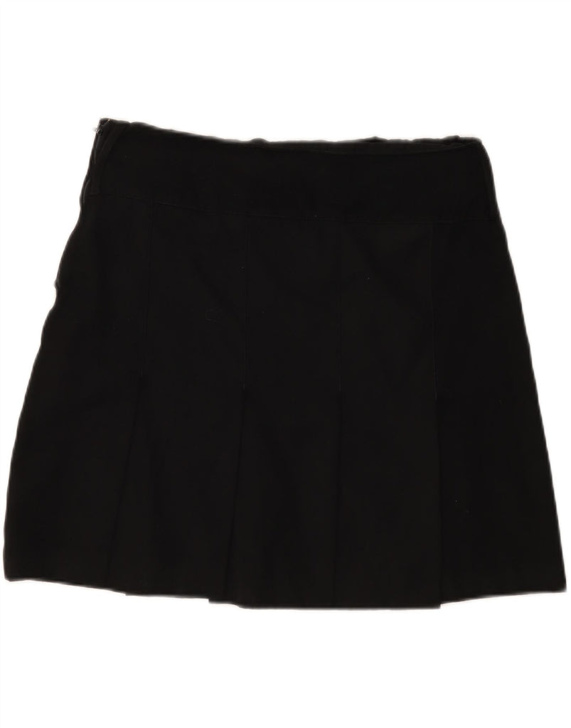 BURBERRY Womens Pleated Skirt UK 12 Medium W32 Black Wool Vintage Burberry and Second-Hand Burberry from Messina Hembry 