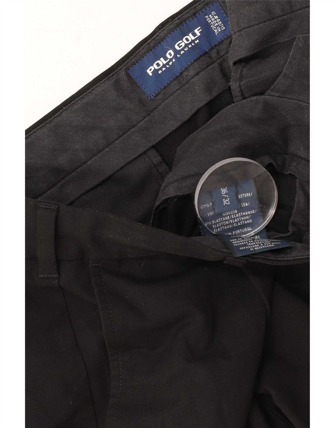 Męskie spodnie Chino Ralph Lauren W36 L32 Czarny poliester