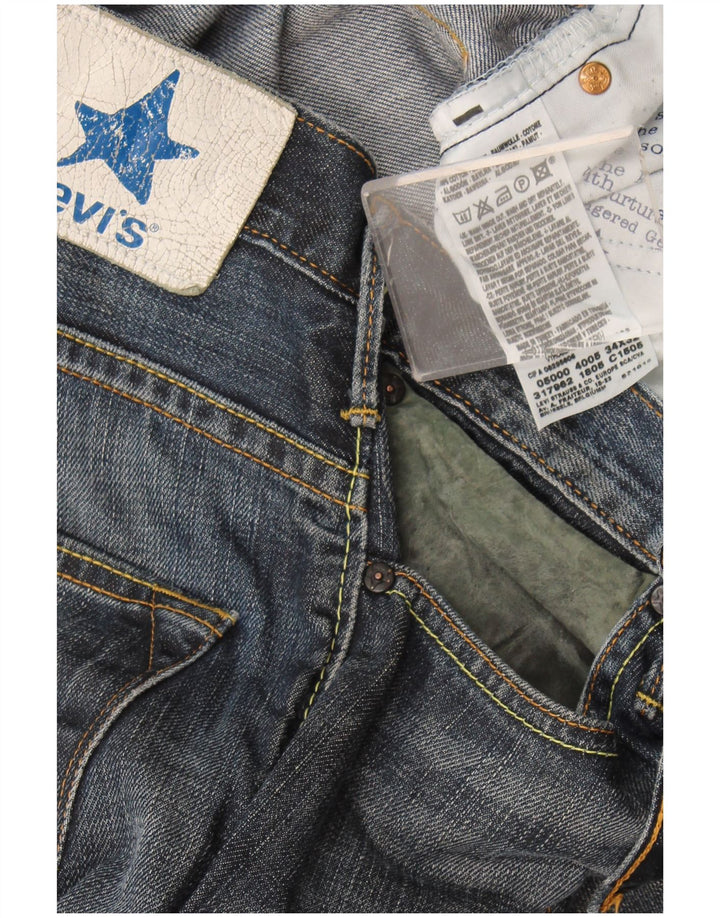 Męskie proste dżinsy Levi's W34 L26 Granatowa bawełna