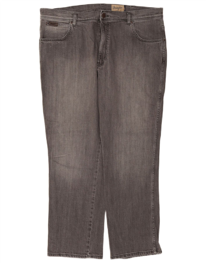 Męskie jeansy WRANGLER Texas Stretch Straight W40 L30 Szara bawełna