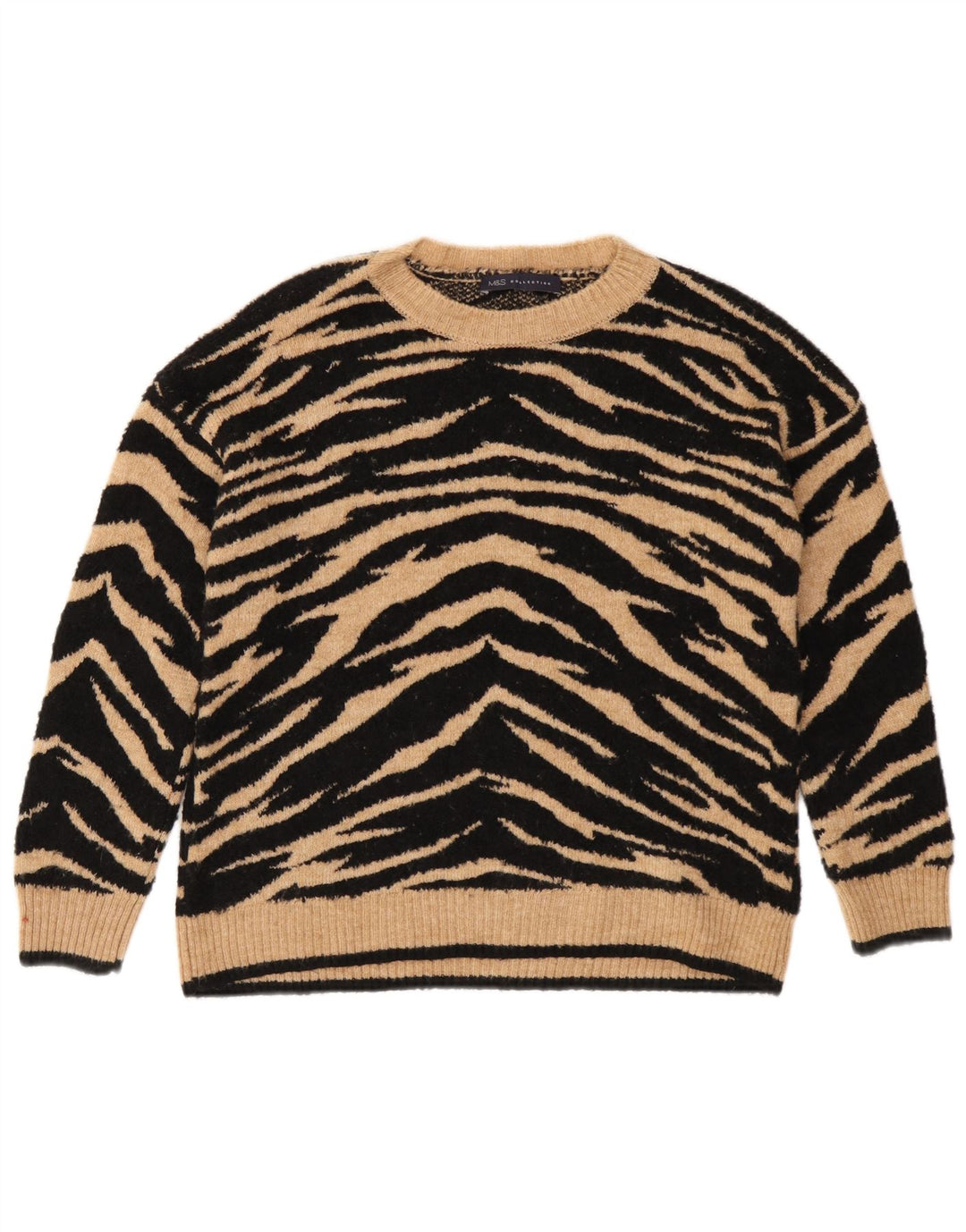 Marks & Spencer Damski sweter z dekoltem w łódkę, UK 10, mały, czarny