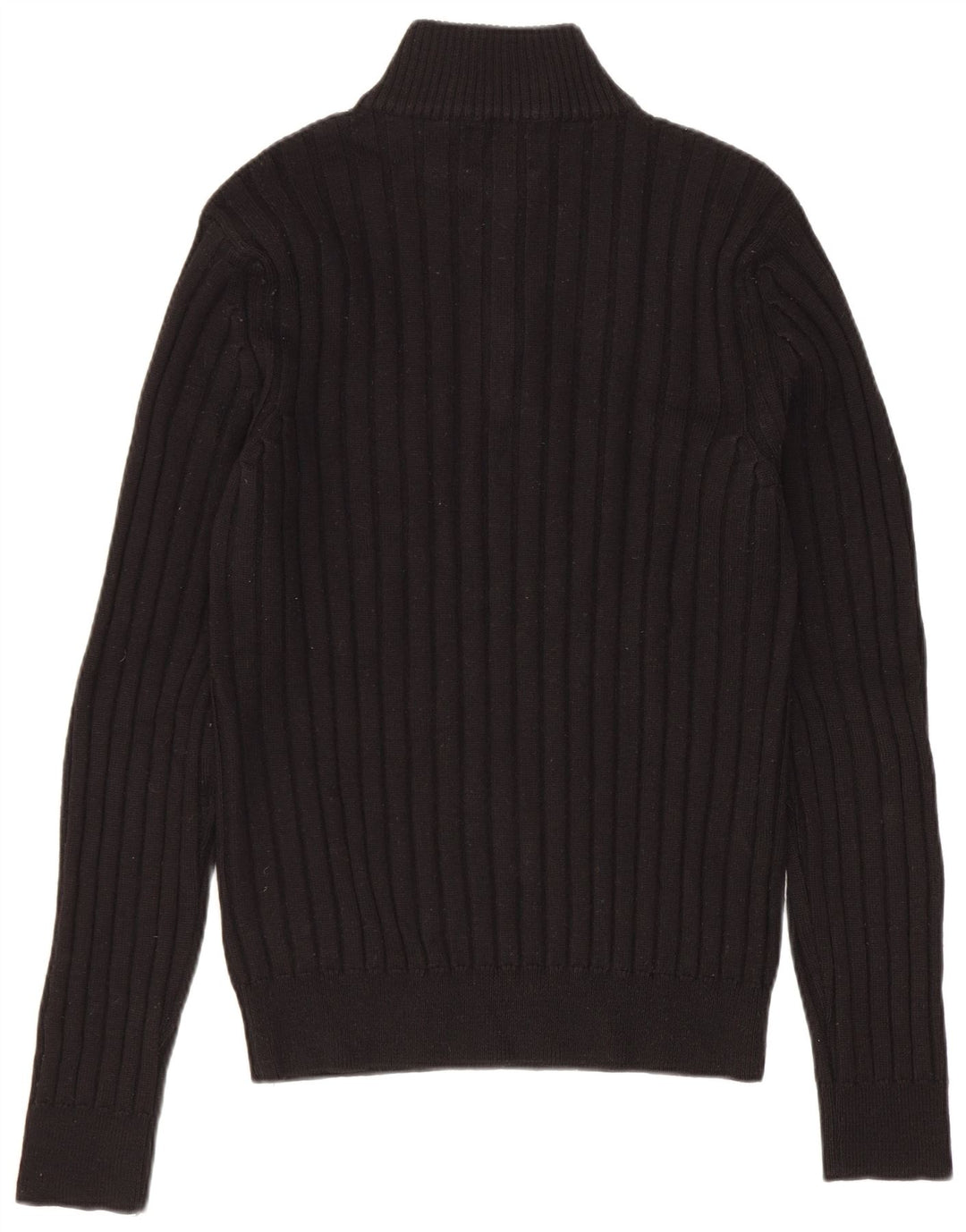 Męski sweter z zamkiem błyskawicznym Rifle, średnia czarna wełna z merynosów