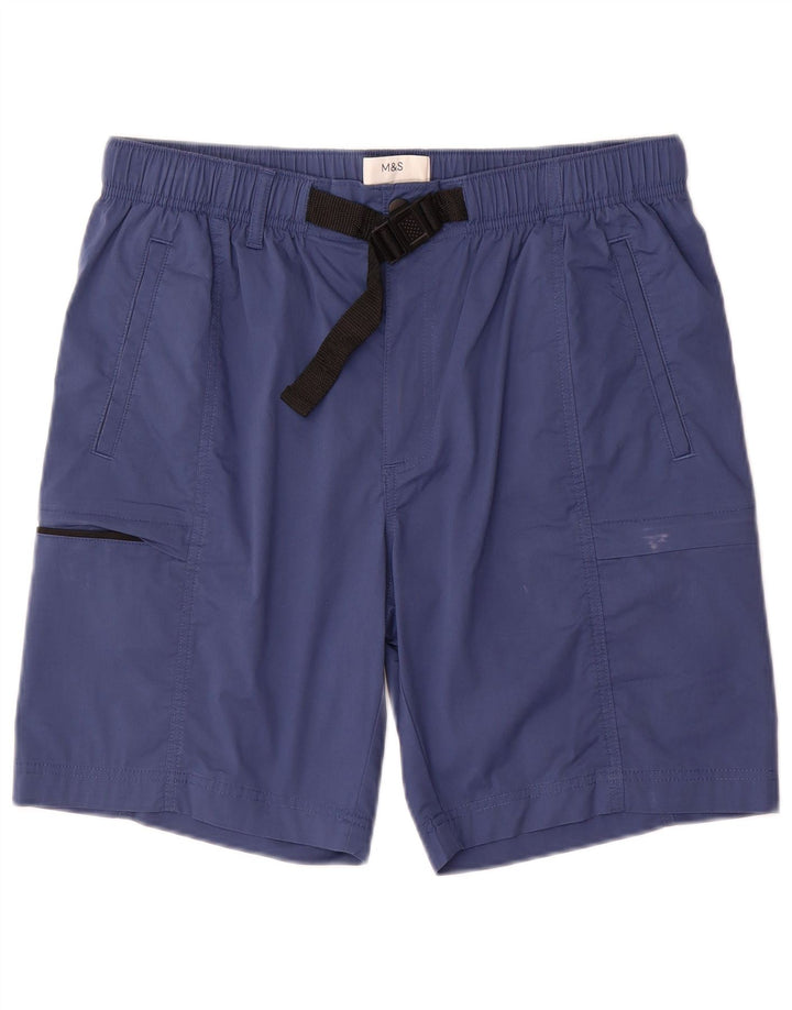 Męskie spodenki cargo Marks & Spencer W36, duże, niebieskie, bawełniane