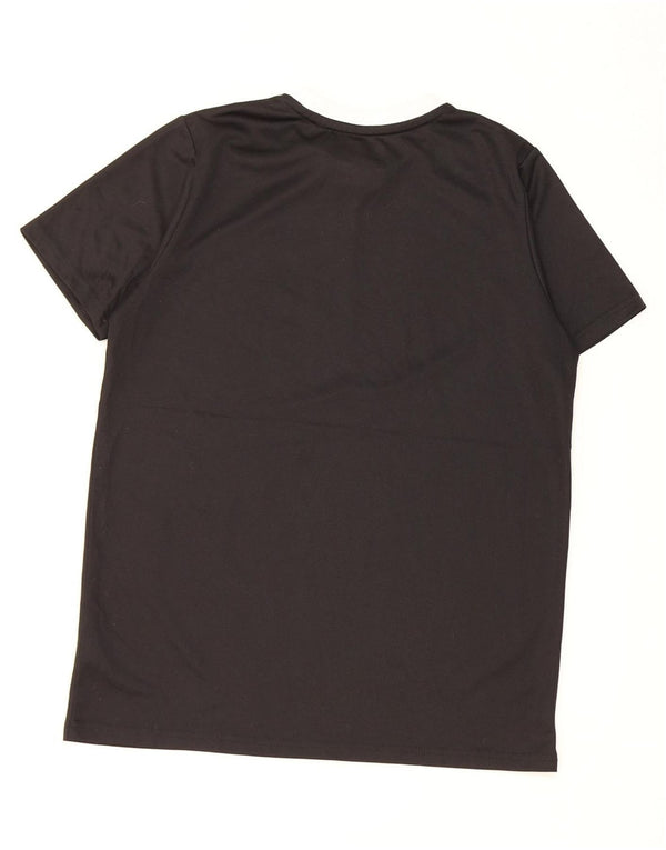 T-shirt chłopięcy Kappa, 14-15 lat, czarny poliester z blokami kolorów
