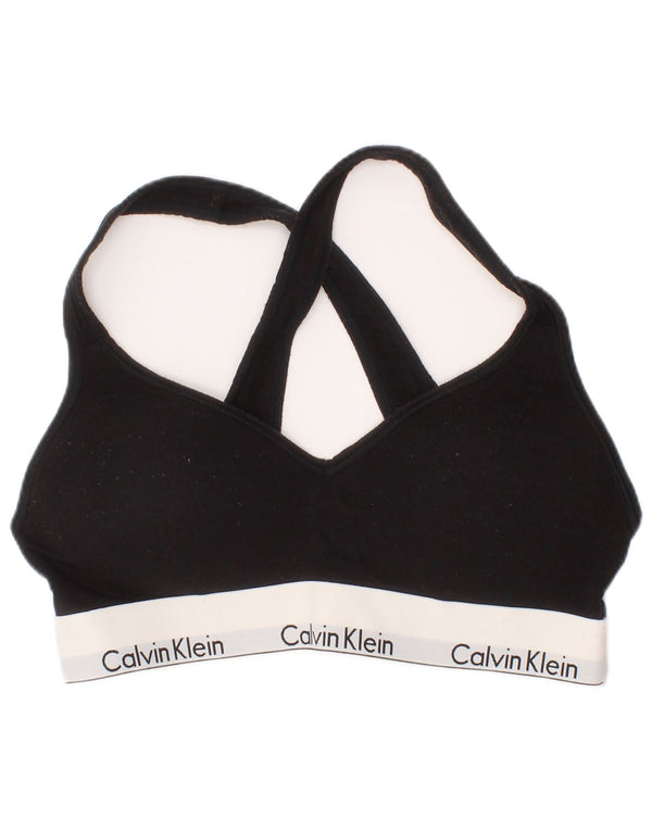 Calvin Klein Womens Graphic Sport Bra Top Medium Black Sports