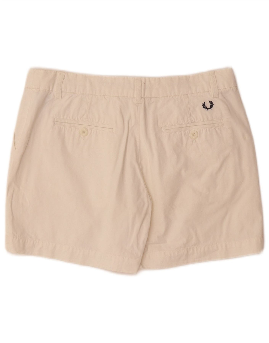 FRED PERRY Womens Chino Shorts IT 44 Medium W30  White Cotton