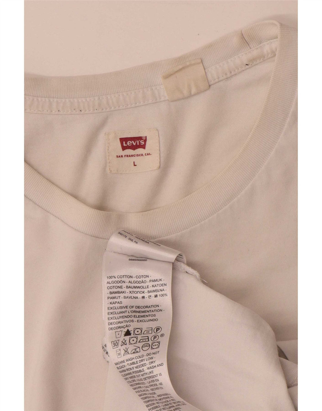 Męski T-shirt z grafiką Levi's, duży, biały